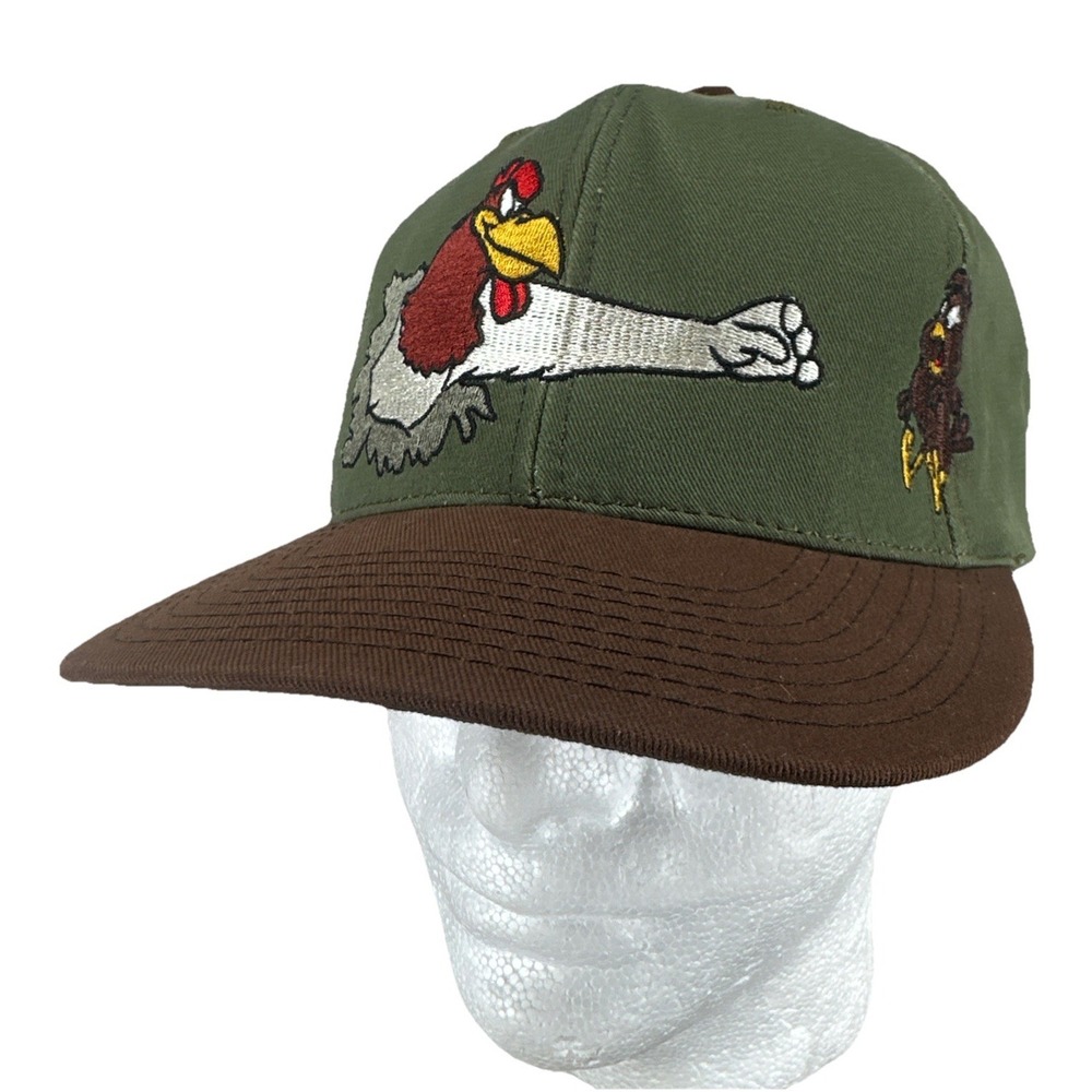 Foghorn Leghorn & Henry Chicken Hawk Strapback Hat Warner‎ Bros 1996
